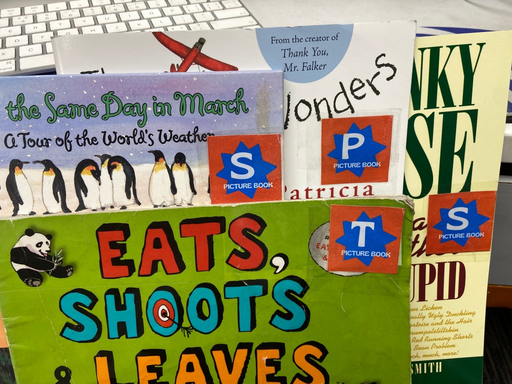 New labels are same colors, bright and eye catching.